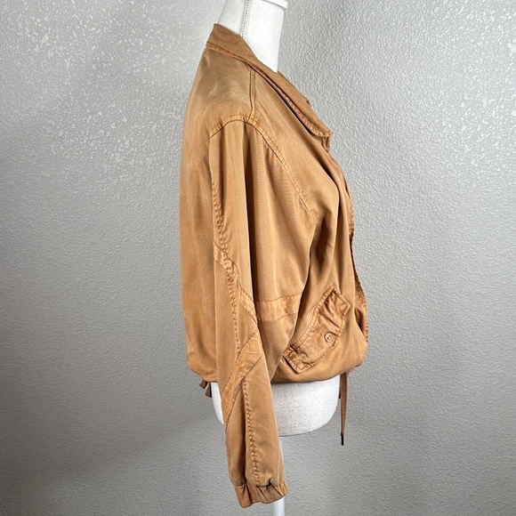 Young Fabulous & Broke Tan Clara Utility Bomber Jacket Size Medium Coastal - Picture 5 of 7